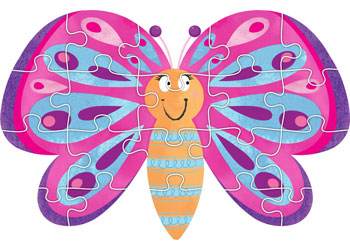 Butterfly Magic - Butterfly Shaped Puzzle (20pc)