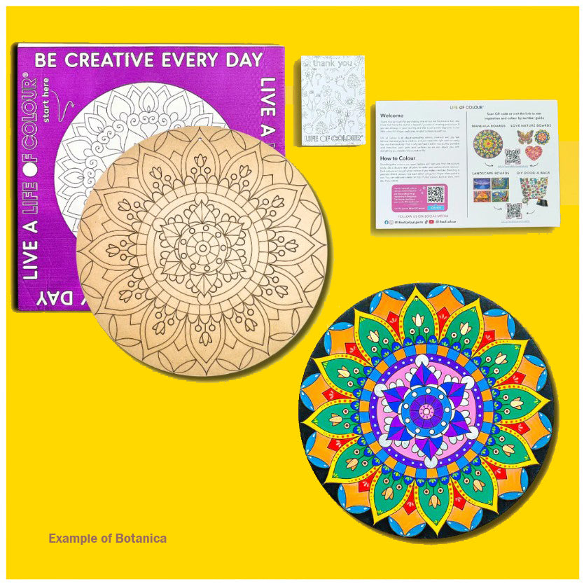 Life of Colour - Mandala Painting Board Surface (No Pens Included)