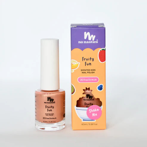 No Nasties - Kids Scented Nail Polish - Fruity Fun (Shimmery Peach)