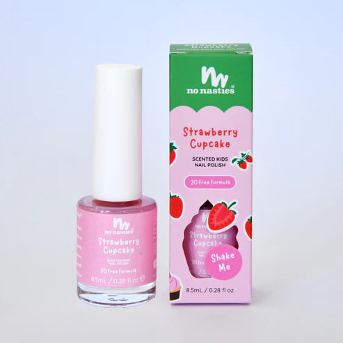 No Nasties - Kids Scented Nail Polish - Strawberry Cupcake (Pastel Pink)