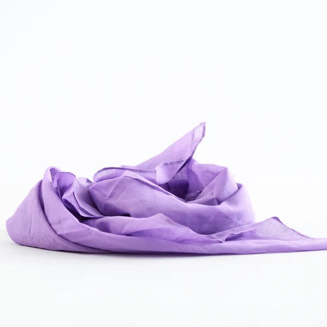 Purple fabric on a white background