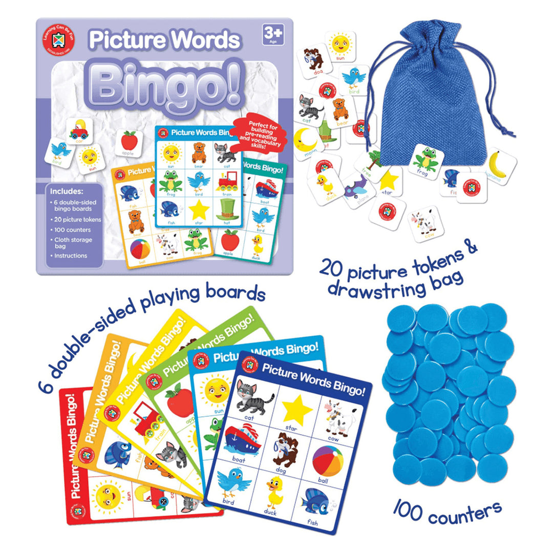 Picture Words Bingo Game