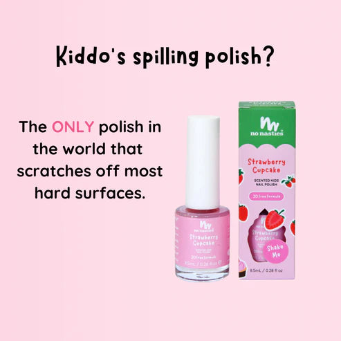 No Nasties - Kids Scented Nail Polish - Birthday Cake (Party Pink)