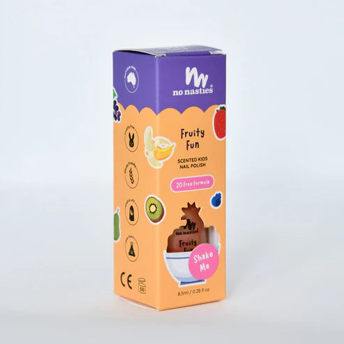 No Nasties - Kids Scented Nail Polish - Fruity Fun (Shimmery Peach)