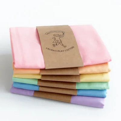 Laura's Play Cotton - Play Cloth - Pastel Tones (50 x 50cm)