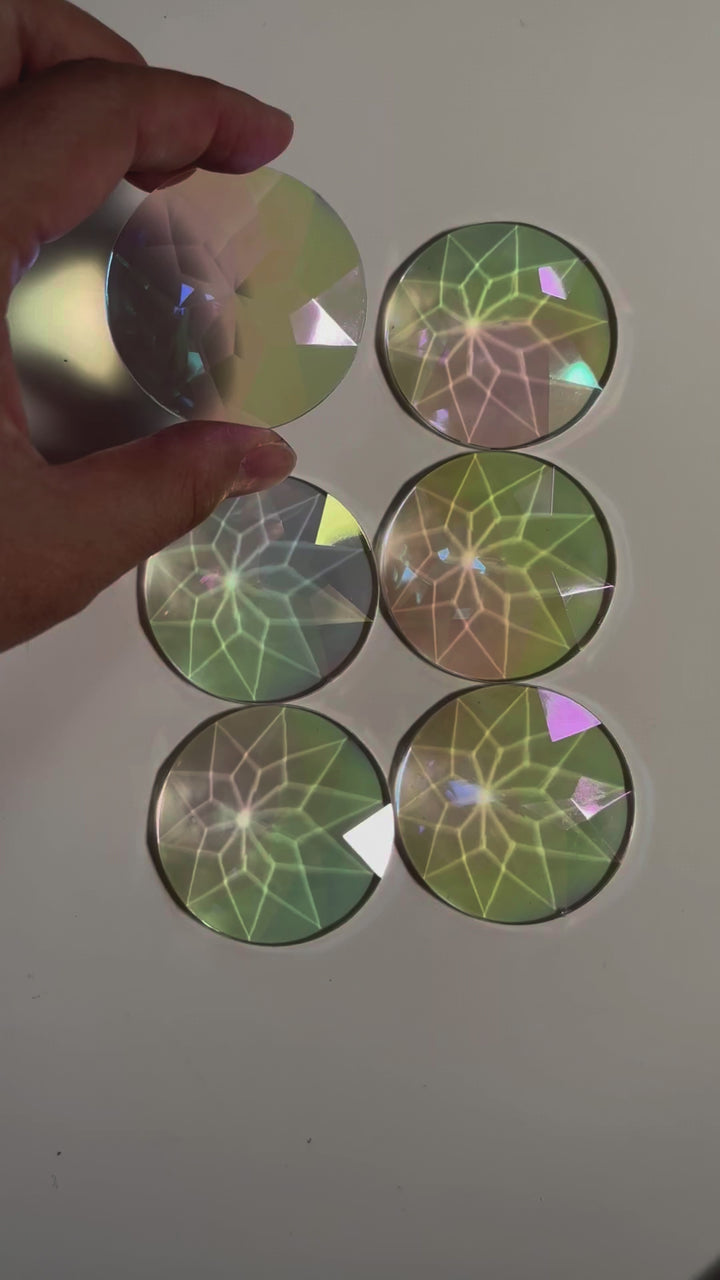 Jumbo Aurora Borealis Gems - Clear Window (6pk)
