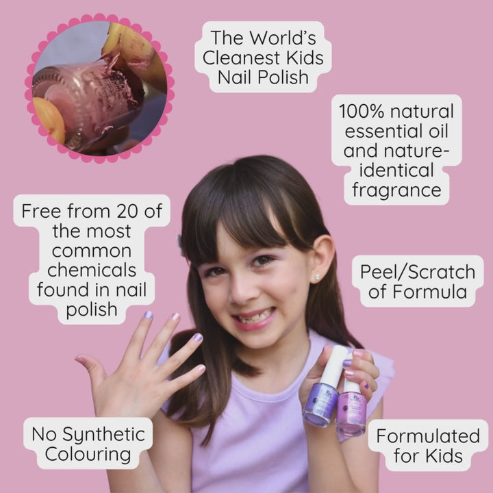 No Nasties - Kids Scented Nail Polish - Birthday Cake (Party Pink)