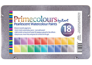 Zart - Primecolours Watercolour Paint - Pearlescent (Palette of 18)