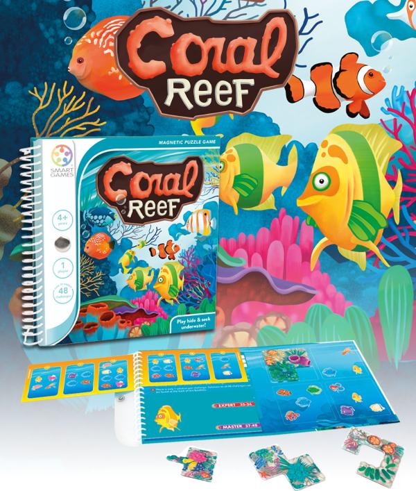 Smart Games - Magnetic Travel Game - Coral Reef