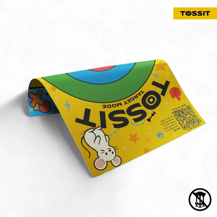 TOSSIT Poster - Target & Tic-Tac-Toe (Darts not Included)