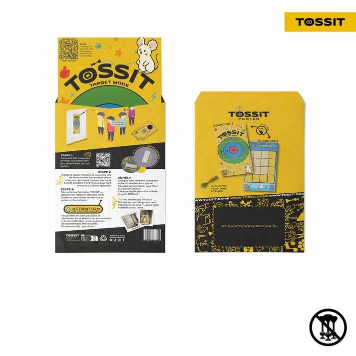 TOSSIT Poster - Target & Tic-Tac-Toe (Darts not Included)