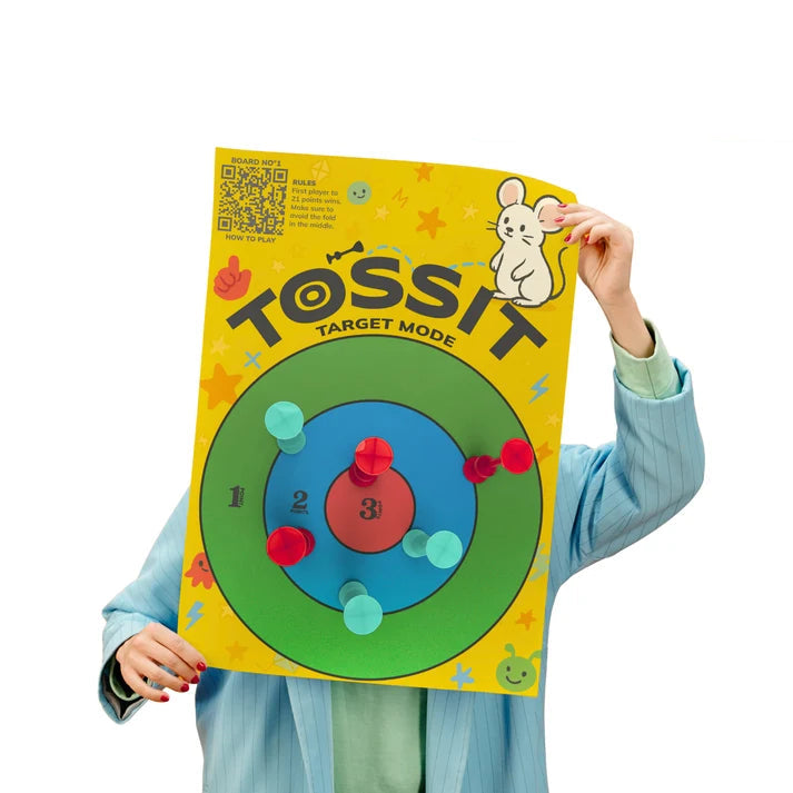 TOSSIT Poster - Target & Tic-Tac-Toe (Darts not Included)